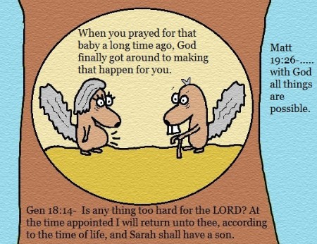 Genesis 18:14 Clipart Picture Abraham and Sarah Matthrew 19:26 With God all things are possible clipart picture