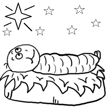 Baby Jesus in the manger clipart christmas clip art