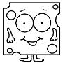 Cheese Clipart  Black and White