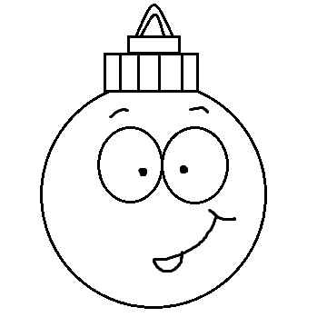 Christmas Ball Ornament Smiling Clipart Picture