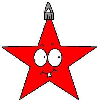 Christmas Star Smiling With Buck Tooth Ornament Clipart