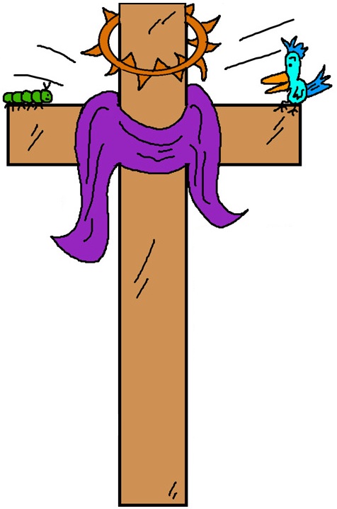Cross with thorns clipart- Easter Cross Clipart