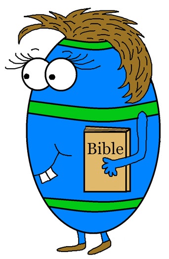 Easter Clipart - Easter Egg With Bible