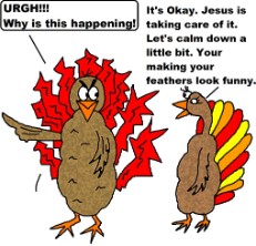 Thanksgiving Turkey Clipart-Mad Turkey and Calm Turkey