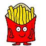 French Fries Clipart  Colored