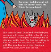 Revelation 20:14 Clipart Death and Hell Cast into lake of fire Picture