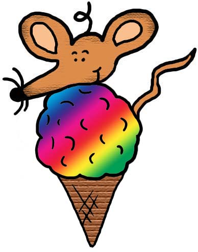 Mouse With Ice Cream Cone Clipart Illustration Drawing Picture Image Graphic Cartoon