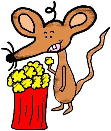 Mouse With Popcorn Clipart Illustration Drawing Picture Image Graphic Cartoon
