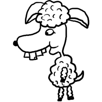 Funny buckteeth sheep clipart