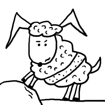 Shaved sheep clipart