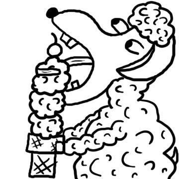 Sheep eating ice cream cone clipart