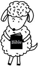 Easter Clipart Sheep Holding Bible Clipart