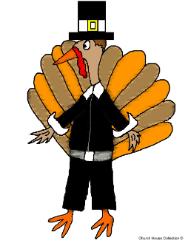 Thanksgiving Pilgrim Turkey Clip Art Image Picture for Bulletin Board