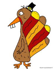 Thanksgiving Pilgrim Turkey Clip Art Picture Image for Bulletin Board