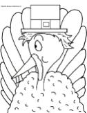 Thanksgiving pilgrim turkey clipart picture image for bulletin boards patterns