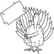 Turkey Holding sign clipart
