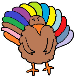 Thanksgiving Turkey Clipart- Colorful Turkey Clipart